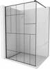 Walk-in dušisein Mexen Kioto, 110 x 200 cm, must/läbipaistev klaas