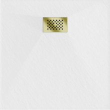 Ruut dušialus Mexen Hugo SMC, 80 x 80 cm, White+Gold