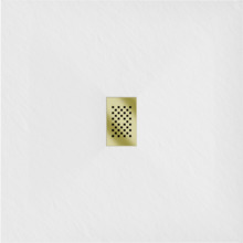 Ruudukujuline dušialus Mexen Hugo SMC, 100 x 100 cm, White+Gold