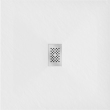 Ruut dušialus Mexen Hugo SMC, 100 x 100 cm, White+Inox