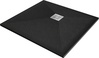 Ruut dušialus Mexen Stone+, sifooniga, 100 x 100 cm, must
