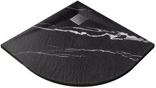 Poolümar dušialus Besco Vexo Marble, 90 x 90 cm, must