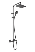 Termostaatdušisüsteem Hansgrohe Vernis Shape 230 1jet EcoSmart 26097670, must matt