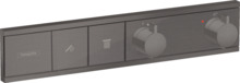 Termostaatsegisti Hansgrohe RainSelect 15380340, must harjatud kroom