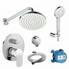Sisseehitatav dušisüsteem Ideal Standard Ceraflex BD191AA, kroom, 20 cm
