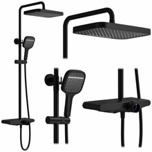 Dušisüsteem Rea Bari, must