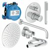Sisseehitatav termostaatiline dušisüsteemi komplekt Ideal Standard CeraTherm T100 A7573AA, kroom, 30 cm