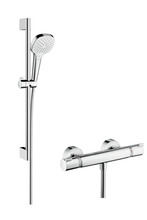 Dušikomplekt Hansgrohe Croma Select E 27081400, 65 cm, valge/kroomitud, termostaatsegistiga