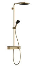Termostaatdušisüsteem Hansgrohe Pulsify S 24220140, harjatud pronks, 26 cm