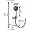 Dušikomplekt Ferro Horn N370BL-B, must
