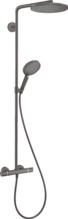 Dušikomplekt Hansgrohe Raindance Select S 27633340, must kroom harjatud