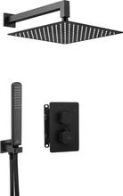 Potitav termostaatiline dušikomplekt Deante Box BXYZNECT, black mat/Nero