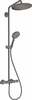Dušisüsteem Hansgrohe Croma Select S 280 26890340, hall/must kroom, harjatud