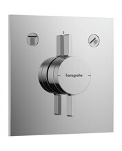 Termostaat Hansgrohe DuoTurn E 75417000, 2 funktsiooni, kroomitud