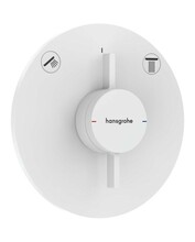 Termostaatiline sisseehitatav dušisegisti Hansgrohe DuoTurn E 75418700, 2 funktsiooni, matt valge