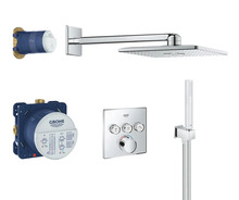 Sisseehitatav termostaatiline dušikomplekt Grohe Grohtherm SmartControl Perfect 34712000, kroom
