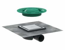 Duši äravool Hansgrohe RainDrain Spot Complete 150 x 150 mm, h=80 cm, roostevaba teras