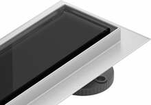 Duširenn Mexen Flat 360 100 cm, chrome/black glass