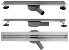 Lineaarne äravoolukanal Rea Neo Slim Pro Design 80 cm, nickiel brush