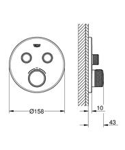Termostaatiline dušisegisti Grohe Grohtherm SmartControl 29119000, kroom