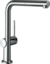 Köögisegisti Hansgrohe Talis M54 72845000, väljatõmmatava voolikuga, kroom