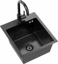 Valamu ja segisti komplekt Quadron Luke 90 ZH4045PVDBLM3623500PVDBLM, must metall