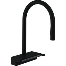 Segisti Hansgrohe Aquno Select 170 M81 73831670, väljatõmmatava dušiga 3jet sBox, must matt