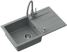 Valamu koos segisti ja dosaatoriga Quadron Ready Max TQ7744RMSZ, hall