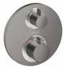 Peidetud segisti Hansgrohe Ecostat S 15758340, harjatud must kroom