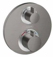 Peidetud segisti Hansgrohe Ecostat S 15758340, harjatud must kroom