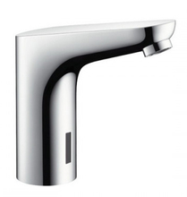 Valamu segisti Hansgrohe, puutevaba, temperatuuri reguleerimisega, 6V patareitoitel