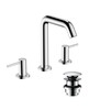 Vannisegisti Hansgrohe Tecturis S 73330000, 3-osaline, kroom, EcoSmart+