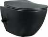 Seinapealne WC-pott Deante Peonia Zero Slim, 360 x 510 mm, must