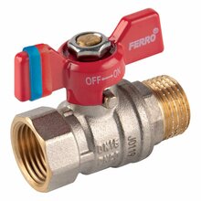 Kuulventiil Ferro Comfort KFCM31, lühike käepide, sisemine-välimine, 1