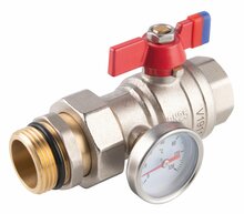 Kuulventiil Ferro F-Power KFPS3T, termomeetriga, sisemine-välimine, 1 toll