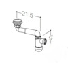 Valamu sifoon Kame AC1412, valge