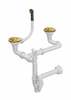 Sifoon valamu jaoks Quadron 12G14GR6-P2APVDG1, kuldne/valge