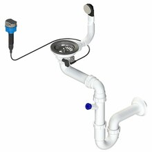 Sifoon valamu jaoks Laveo OKS123T, valge/kroom