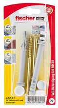 WC kinnitusdetailid Fischer S 8 x 80 mm, 2 tk, metall