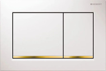 Loputusplaat Geberit Omega30 115.080.KK.1, valge-kuldne-valge
