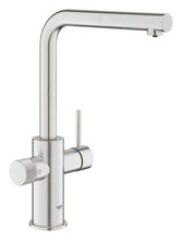 Köögisegisti Grohe Blue Pure Minta 30601DC0, Supersteel, filtrifunktsiooniga ja väljatõmmatava tila