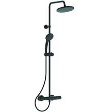 Termostaatiline dušisüsteem Ideal Standard Ceratherm T25, Ø200 dušipea ja käsidušiga, Silk Black matt must