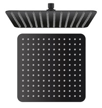 Dušiotsik Sapho Slim SL101, 30x30 cm, matt must, roostevaba teras
