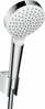Dušikomplekt Hansgrohe Crometta 1Jet Porter 26690400, 1250 mm, kroom/valge