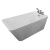 Vaba seisev vann Amue AMO-1015D, 170 x 75 x 58 cm, kroomitud segistiga, valge