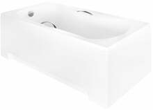 Akrüülnurgavann Besco Aria Plus WAA-130-PU, 130 x 70 cm, valge