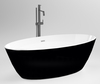 Akrüülvann Oval 231, 1700 x 800 x 580 mm, valge/must