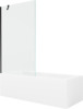 Vann Mexen Cubik, 150 x 70 x 40 cm, valge/must, koos seinaga