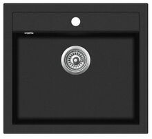 Kivimassist köögivalamu Aquasanita Quadro SQQ100-601W, 56.5 x 51 x 20 cm, must