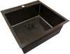 Roostevabast terasest valamu D5050H, must, 1.0 mm, sifooniga